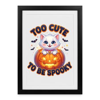 Chat trop mignon pour être effrayant - Affiche encadrée (27 × 37 cm) - noir - Devant