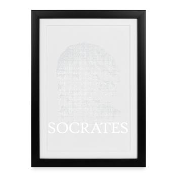 Socrates Skull Portrait - Framed poster (27 × 37 cm) - black - Front