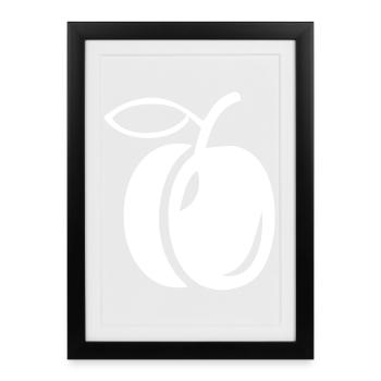 A plum - Framed poster (27 × 37 cm) - black - Front
