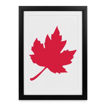 maple leaf - Framed poster (27 × 37 cm) - black - Front