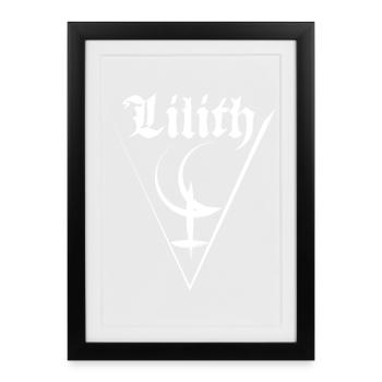 Symbole de Lilith - Affiche encadrée (27 × 37 cm) - noir - Devant