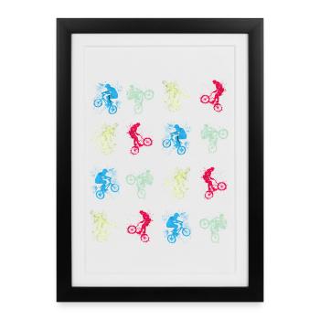 BMX / Bmx / bmx / gift idea / birthday - Framed poster (27 × 37 cm) - black - Front