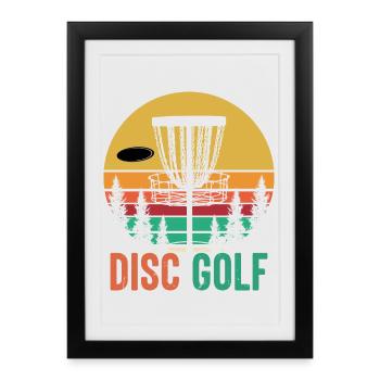 Disc Golf - Framed poster (27 × 37 cm) - black - Front