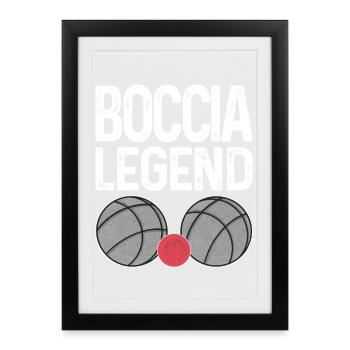 Joueur de boccia Boccia Legend Balls Boccia - Affiche encadrée (27 × 37 cm) - noir - Devant