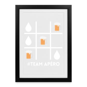 Aperitif team, beer, beer fan - Framed poster (27 × 37 cm) - black - Front