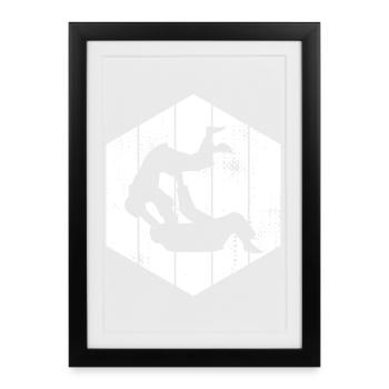 Combattant de judo - Affiche encadrée (27 × 37 cm) - noir - Devant