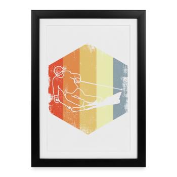 Ski - Affiche encadrée (27 × 37 cm) - noir - Devant