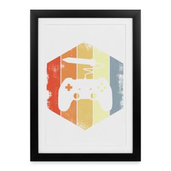 Artiste du jeu - Affiche encadrée (27 × 37 cm) - noir - Devant