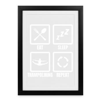 Trampoline Routine - Framed poster (27 × 37 cm) - black - Front