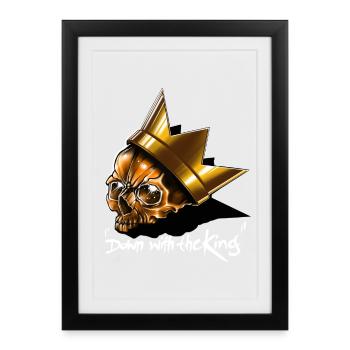 Down with the King - Framed poster (27 × 37 cm) - black - Front