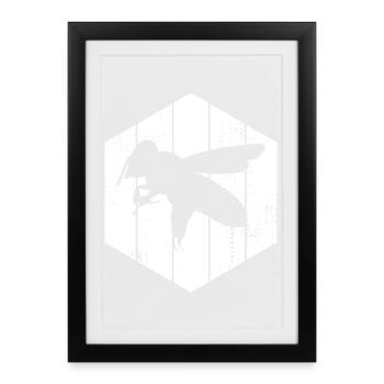 Bee Drawing - Framed poster (27 × 37 cm) - black - Front