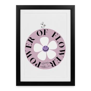 Pouvoir du Cercle de Fleurs - Affiche encadrée (27 × 37 cm) - noir - Devant