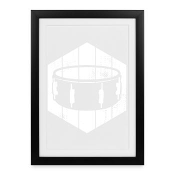 Side drum - Framed poster (27 × 37 cm) - black - Front