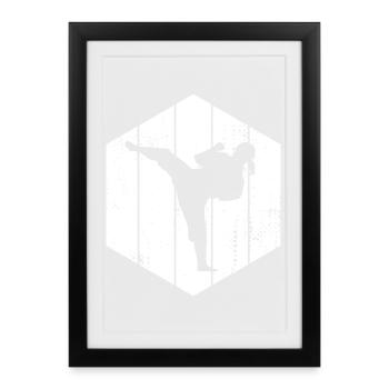 Karate Girl - Framed poster (27 × 37 cm) - black - Front