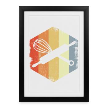 Dough Roll Hand Mixer - Framed poster (27 × 37 cm) - black - Front