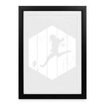 Footballer Sketch - Framed poster (27 × 37 cm) - black - Front