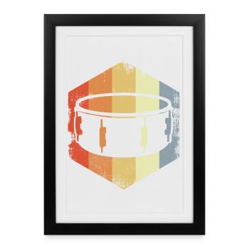 Vintage Snare Drum - Framed poster (27 × 37 cm) - black - Front