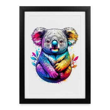 Koala - Affiche encadrée (27 × 37 cm) - noir - Devant