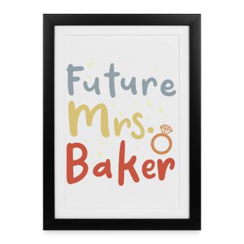 Woman Baker Vintage Look - Framed poster (27 × 37 cm) - black - Front