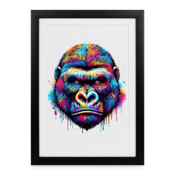 Gorille - Affiche encadrée (27 × 37 cm) - noir - Devant