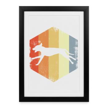Dog Vintage Look - Framed poster (27 × 37 cm) - black - Front