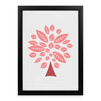 Arbre - Affiche encadrée (27 × 37 cm) - noir - Devant