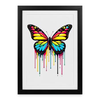 Butterfly - Framed poster (27 × 37 cm) - black - Front