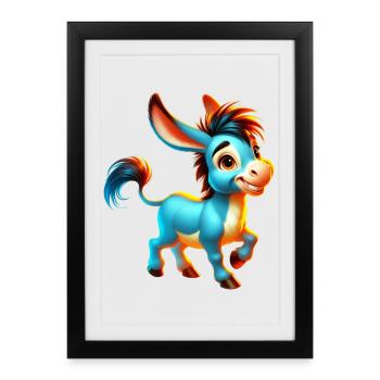 Donkey Mule - Framed poster (27 × 37 cm) - black - Front