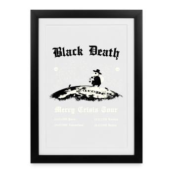 Black Death - Merry Crisis Tour - Framed poster (27 × 37 cm) - black - Front