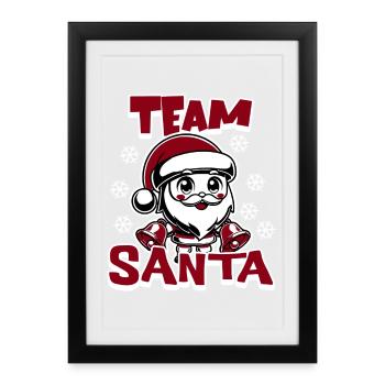 Équipe du Père Noël - Affiche encadrée (27 × 37 cm) - noir - Devant