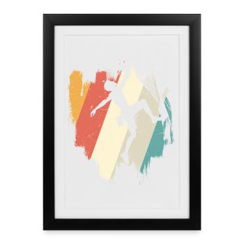 Rainbow Burst Dance Silhouette - Framed poster (27 × 37 cm) - black - Front
