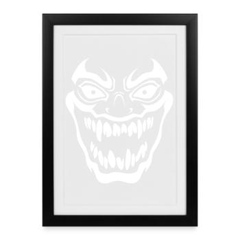 Masque d’horreur audacieux - Affiche encadrée (27 × 37 cm) - noir - Devant
