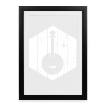 Banjo - Affiche encadrée (27 × 37 cm) - noir - Devant
