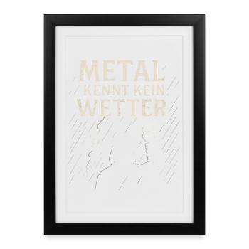 Metal Knows No Weather Festival Edition - Framed poster (27 × 37 cm) - black - Front