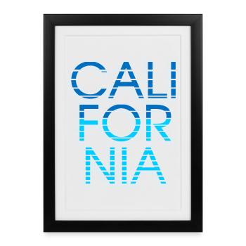 Conception californienne de réflexion de la lumière - Affiche encadrée (27 × 37 cm) - noir - Devant