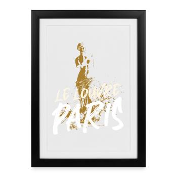 Venus de Milo sculpture from the Louvre Paris - Framed poster (27 × 37 cm) - black - Front