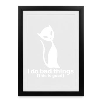 Black Cat – Sexy, effronté et emblématique - Affiche encadrée (27 × 37 cm) - noir - Devant