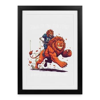 Spooky Touchdown Terror - Gerahmtes Poster (27 × 37 cm) - Schwarz - Vorne