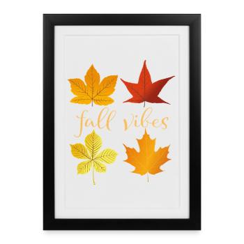 Fall Vibes - Framed poster (27 × 37 cm) - black - Front