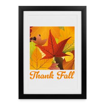 Merci Automne - Affiche encadrée (27 × 37 cm) - noir - Devant