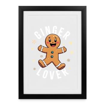Ingwer-Liebhaber - Gerahmtes Poster (27 × 37 cm) - Schwarz - Vorne