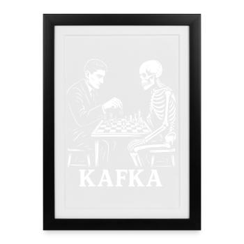 Kafka Skeleton Chess Duel - Framed poster (27 × 37 cm) - black - Front