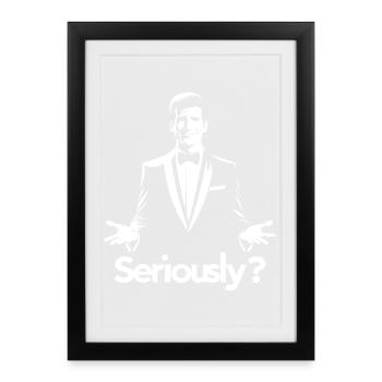 Sérieusement? Silhouette de gala élégante - Affiche encadrée (27 × 37 cm) - noir - Devant