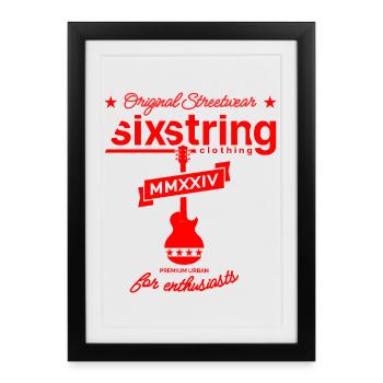 Six-string streetwear - Framed poster (27 × 37 cm) - black - Front