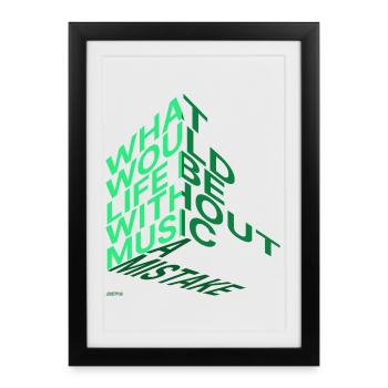 Quelle serait la vie ? - Affiche encadrée (27 × 37 cm) - noir - Devant
