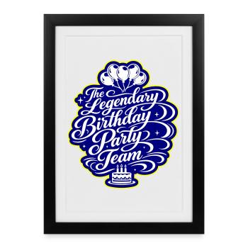 Équipe d’anniversaire qui dit - Affiche encadrée (27 × 37 cm) - noir - Devant