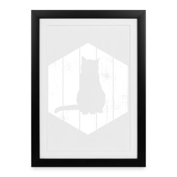 Cat Sketch - Framed poster (27 × 37 cm) - black - Front