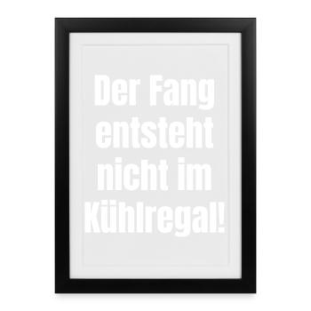 The catch is not made in the refrigerator - Framed poster (27 × 37 cm) - black - Front