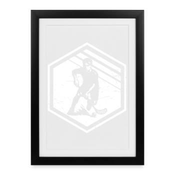 Style floorball pour toutes les occasions - Affiche encadrée (27 × 37 cm) - noir - Devant