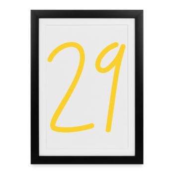 29 - Affiche encadrée (27 × 37 cm) - noir - Devant